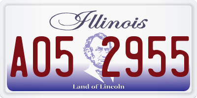 IL license plate A052955