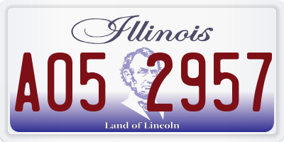 IL license plate A052957
