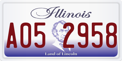 IL license plate A052958