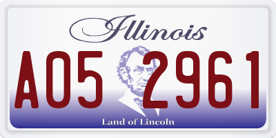 IL license plate A052961