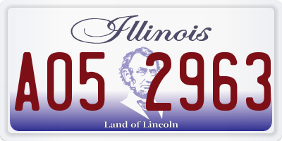 IL license plate A052963