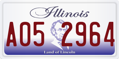 IL license plate A052964