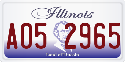 IL license plate A052965