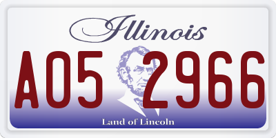 IL license plate A052966