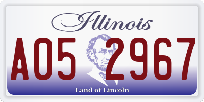 IL license plate A052967