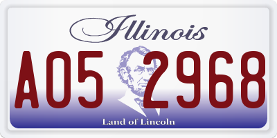 IL license plate A052968