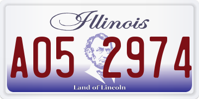 IL license plate A052974