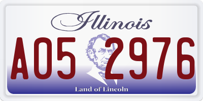 IL license plate A052976