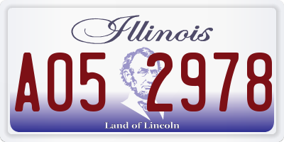 IL license plate A052978