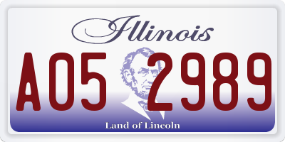 IL license plate A052989