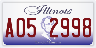 IL license plate A052998