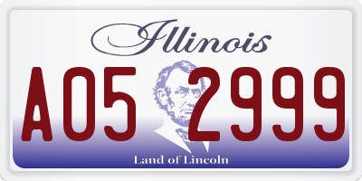 IL license plate A052999