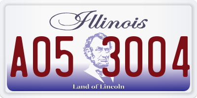 IL license plate A053004