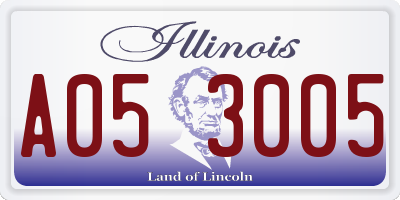 IL license plate A053005
