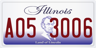 IL license plate A053006
