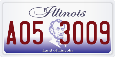 IL license plate A053009
