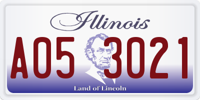 IL license plate A053021