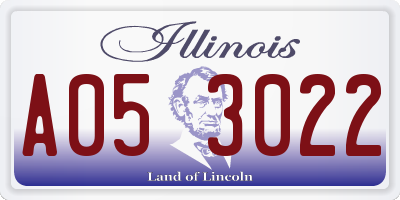 IL license plate A053022