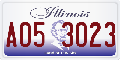 IL license plate A053023