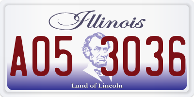 IL license plate A053036