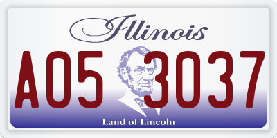 IL license plate A053037