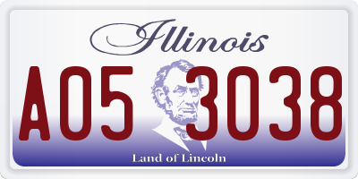 IL license plate A053038