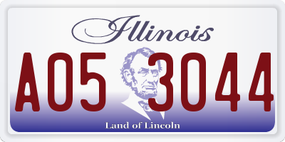 IL license plate A053044
