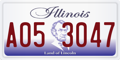 IL license plate A053047