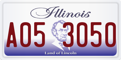IL license plate A053050
