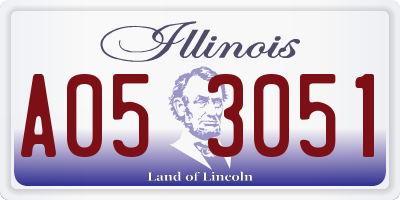IL license plate A053051