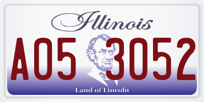 IL license plate A053052
