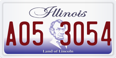 IL license plate A053054