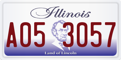 IL license plate A053057