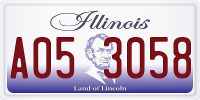 IL license plate A053058