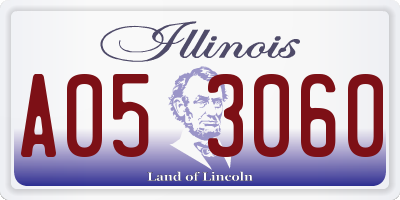 IL license plate A053060