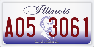 IL license plate A053061