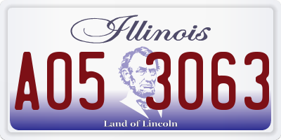 IL license plate A053063