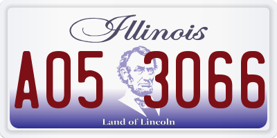 IL license plate A053066