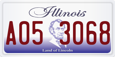 IL license plate A053068