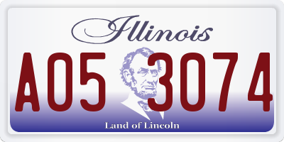 IL license plate A053074