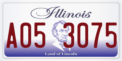 IL license plate A053075