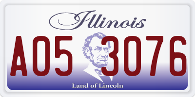 IL license plate A053076