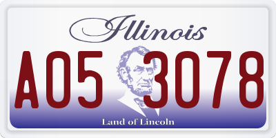 IL license plate A053078