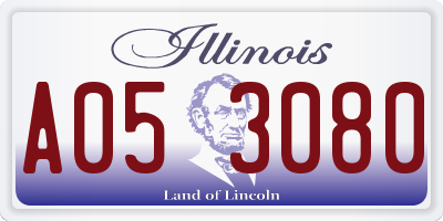 IL license plate A053080