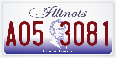 IL license plate A053081