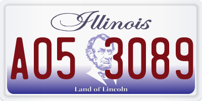 IL license plate A053089