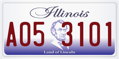IL license plate A053101