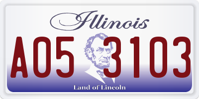 IL license plate A053103