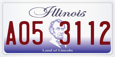 IL license plate A053112