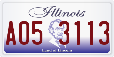 IL license plate A053113